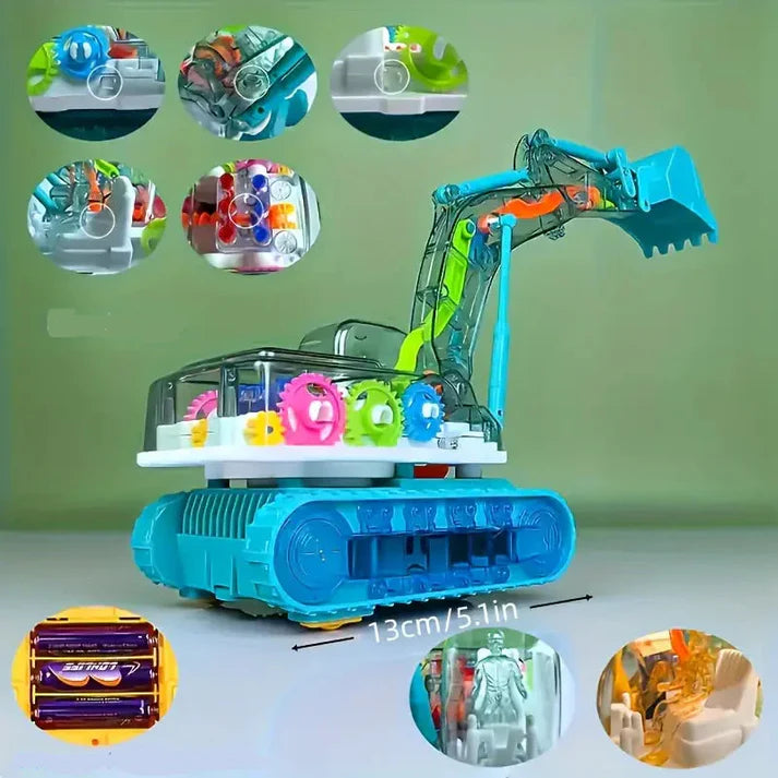 Tanzender und leuchtender musik bagger