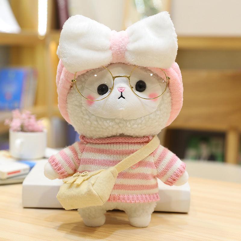 Cho Kawaii Baby Sheep In Various Cute Outfits Plush Toy E 30cm Stuffed Animals - Plushie Depot