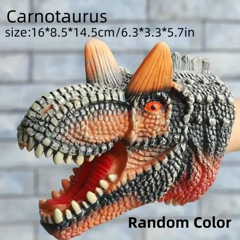 Jurassic Dino Handpuppenhandschuhe - Weiche T-Rex & Triceratops