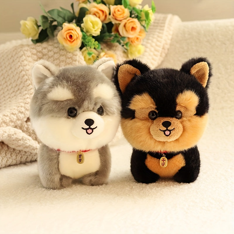 Niedlicher Flauschi Corgi Plüschhund