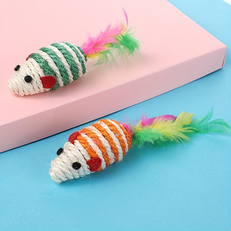 Fisch - Katzenspielzeug mit Federn