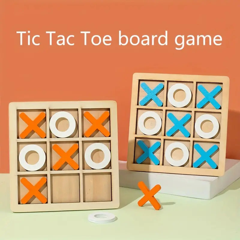 Hochwertiges Holz-Tic-Tac-Toe-Brettspiel