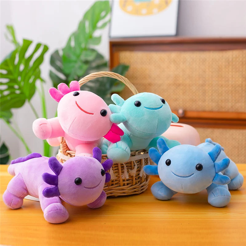 Lächelnder Axolotl – Plüschfreund