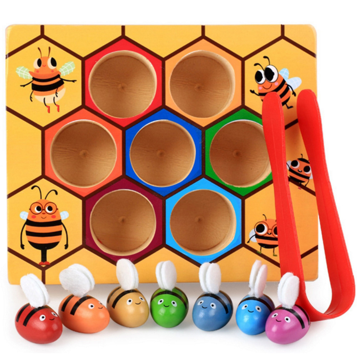 Woods | feinmotorik - bienen-sortierpuzzle