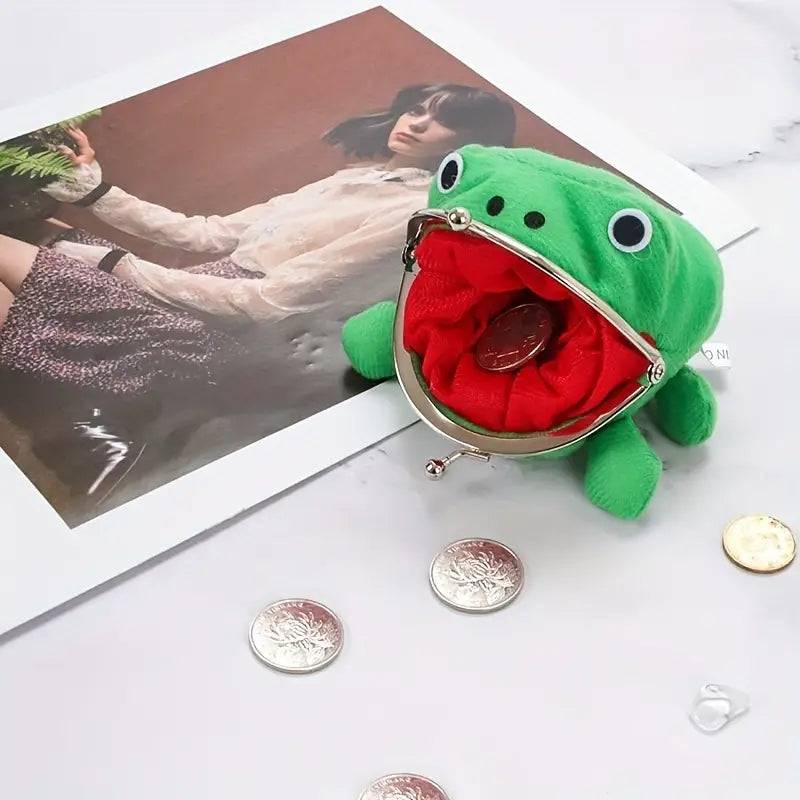 Plüsch-Froschmünztasche