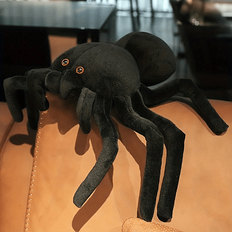 Arachnia – Schwarze Spinne Plüsch Super Soft