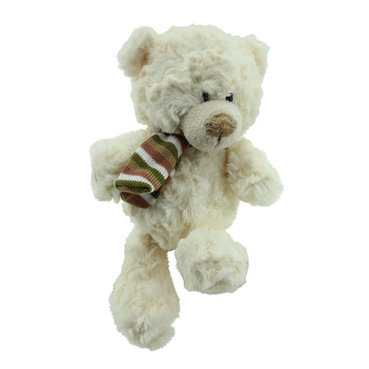 sweety toys 3808 teddybär plüsch kuschelbär teddy bär 29 cm weiss,mit schal kuschelweich