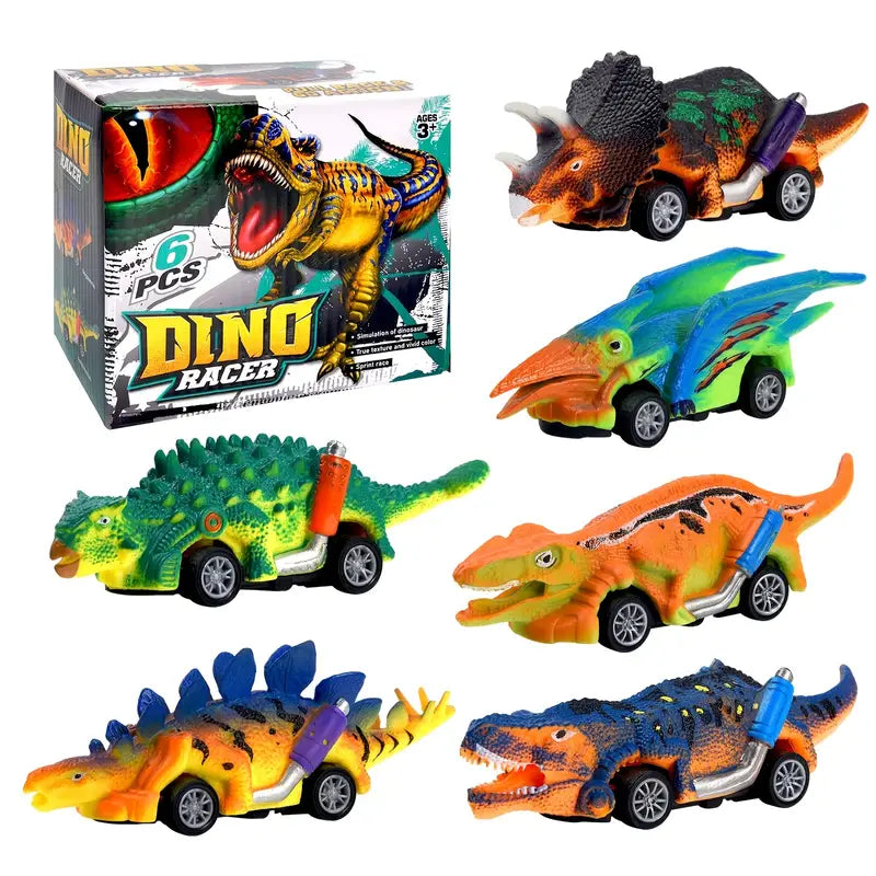 Dino Autos - 6er-Pack für 3-jährige Jungs