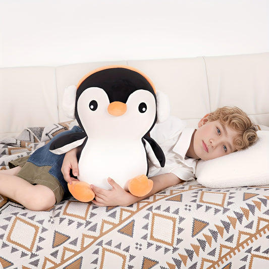 Pinguin Plüsch mit Kopfhörer