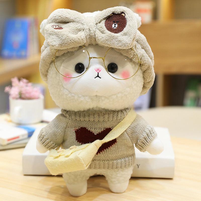 Cho Kawaii Baby Sheep In Various Cute Outfits Plush Toy B 30cm Stuffed Animals - Plushie Depot