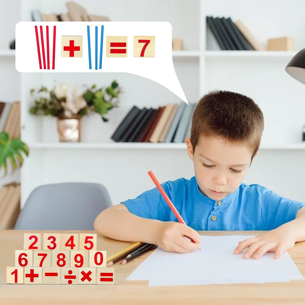 Montessori mathe sticks zum rechnen lernen