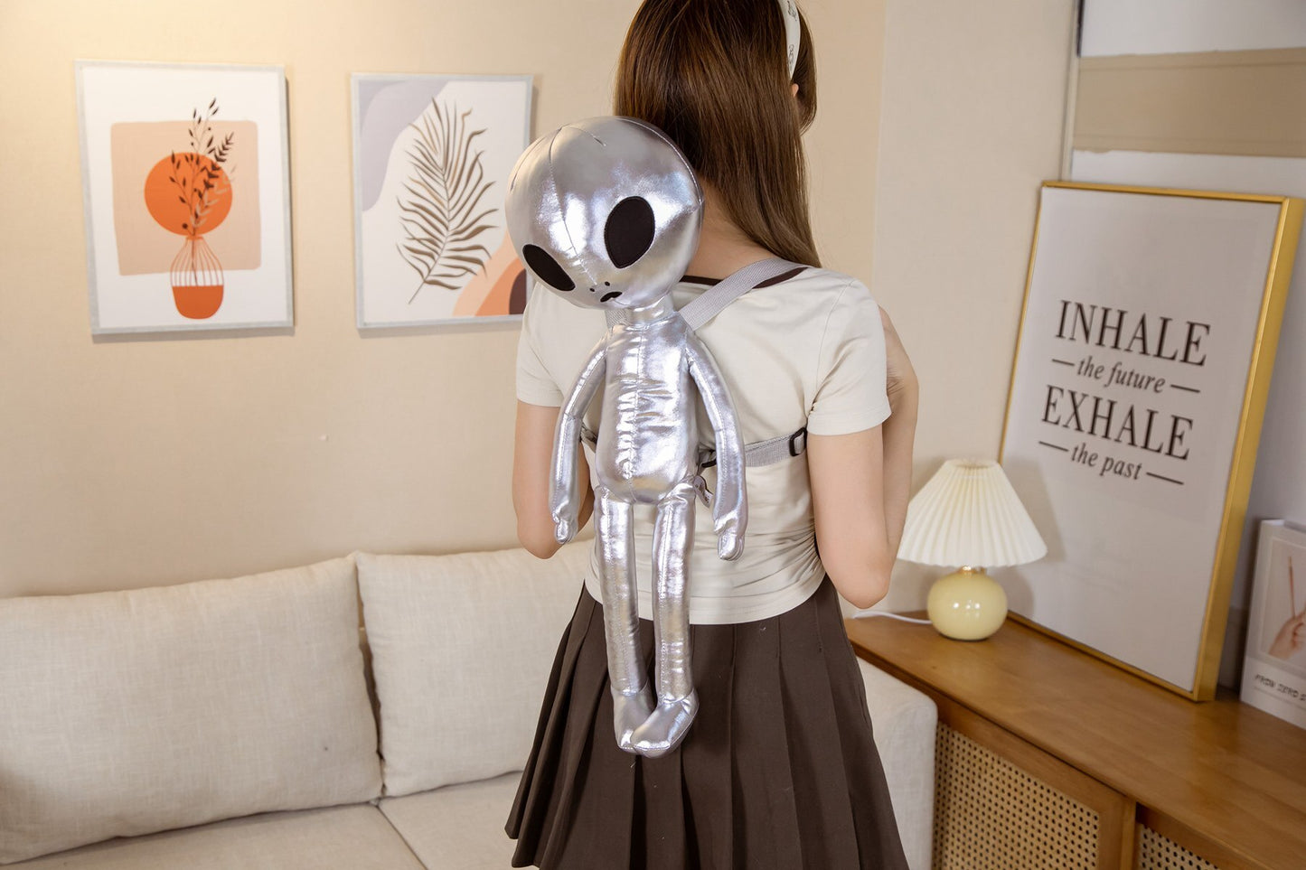 Alien rucksack plüschtier