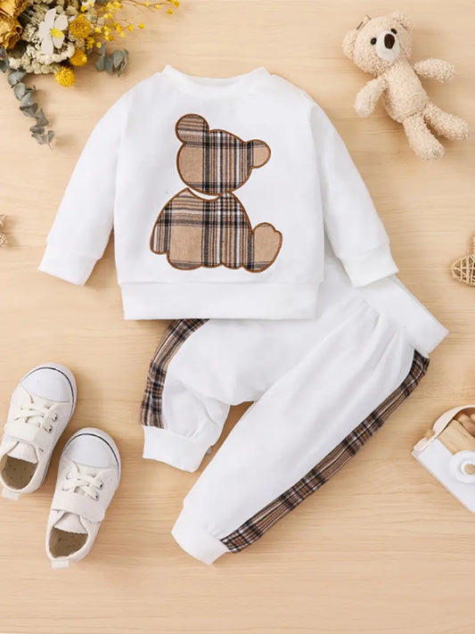 Kleinkind Baby Jungen Outfit, Langarm Sweatshirt und Hose