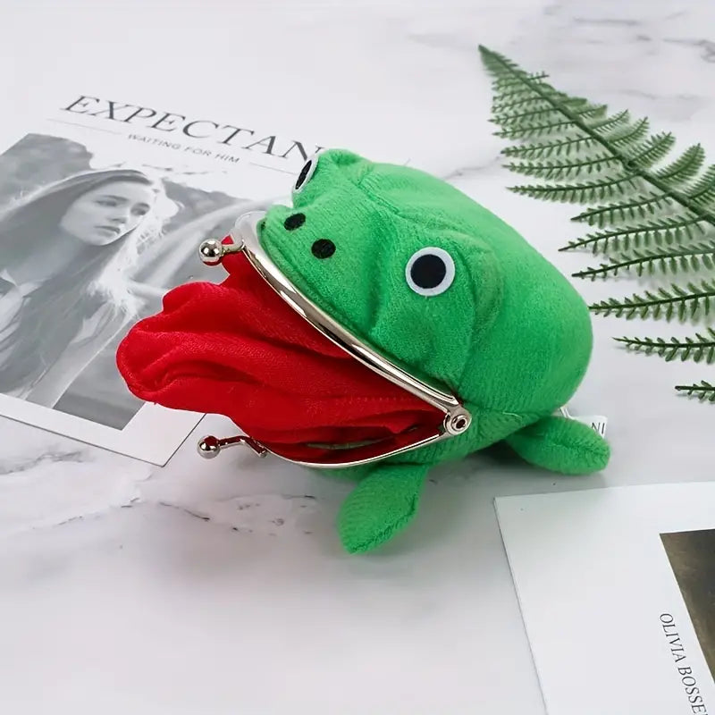 Plüsch-Froschmünztasche