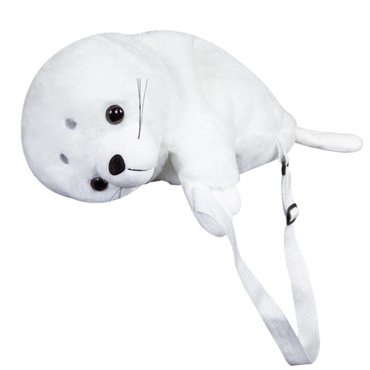 Kawaii White Seal Plüschtier Rucksack