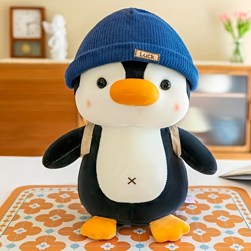 Niedlicher Pinguin Kuscheltier mit Rucksack