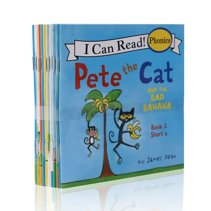 12-teilige Pete the Cat Lese-Serie - Natürliche Rechtschreibbücher!