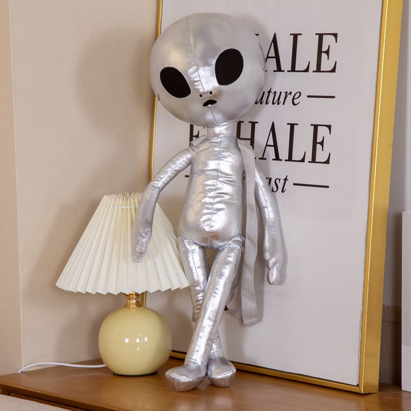 Metallic Alien Plüsch Rucksäcke