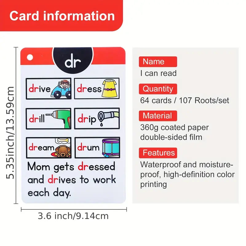 Lesen mit Phonics - Pädagogische Flashcards!