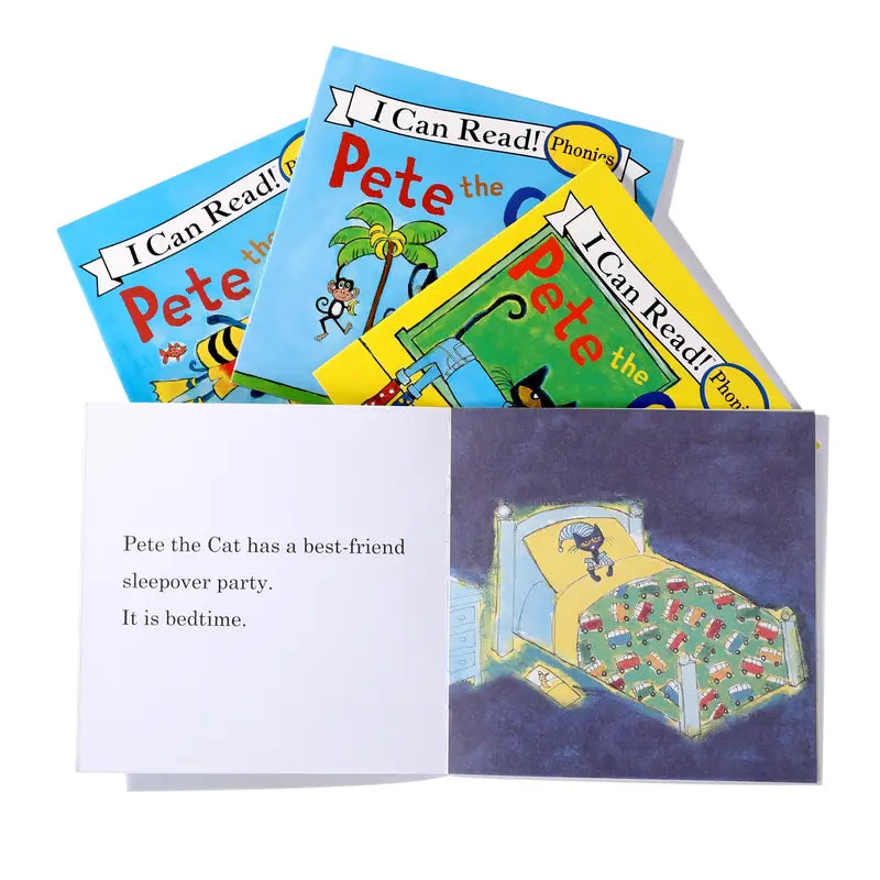 12-teilige Pete the Cat Lese-Serie - Natürliche Rechtschreibbücher!
