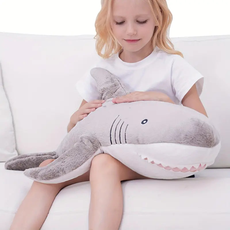 Niedlicher großer Haifisch Plüsch - Weiches Kuschelkissen