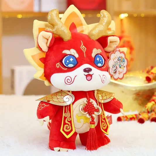Drachenmascot-Puppe des Jahres 2024 - Chinesisches Tierkreiszeichen Plüschtier