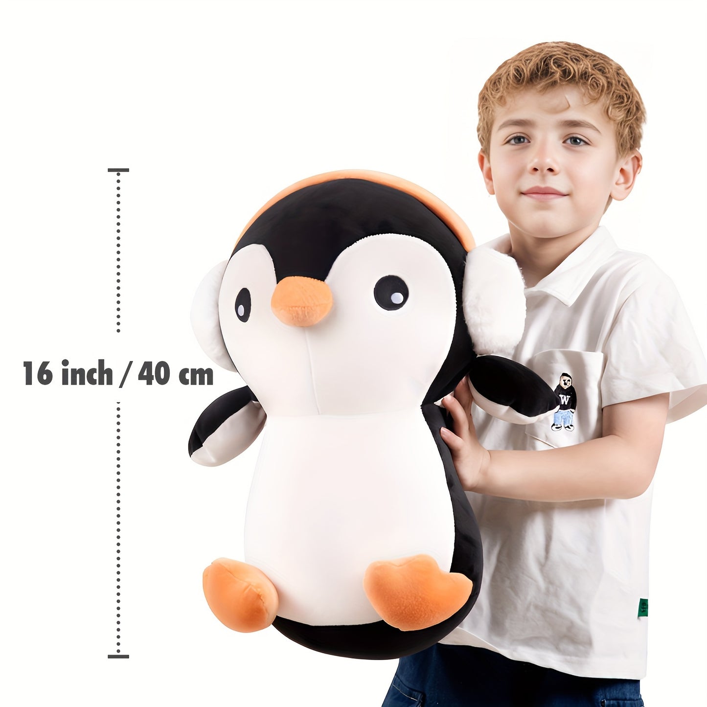 Pinguin Plüsch mit Kopfhörer