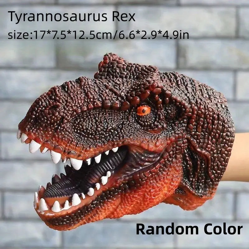 Jurassic Dino Handpuppenhandschuhe - Weiche T-Rex & Triceratops