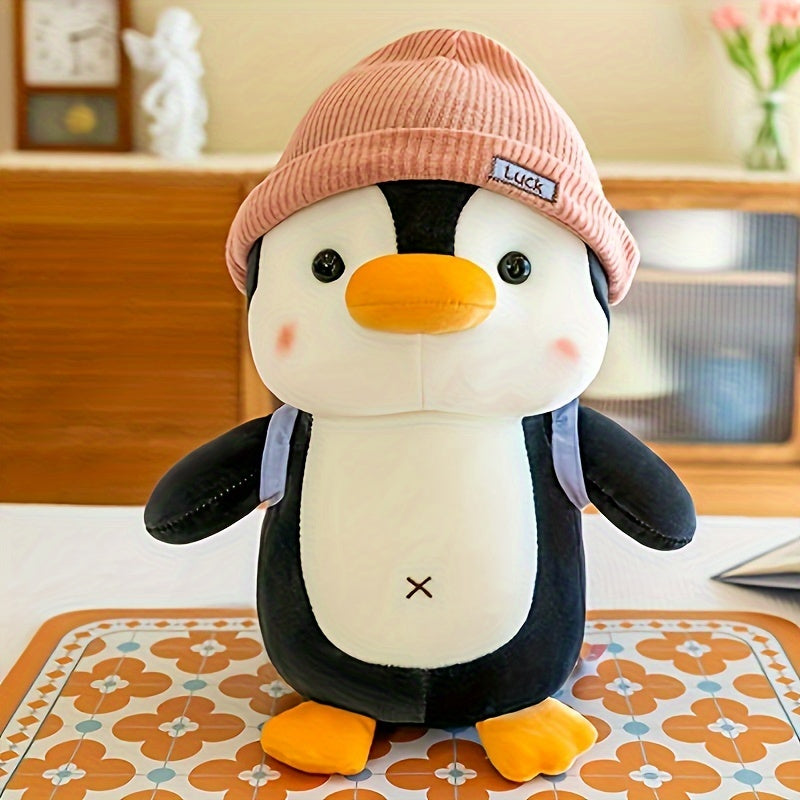 Niedlicher Pinguin Kuscheltier mit Rucksack