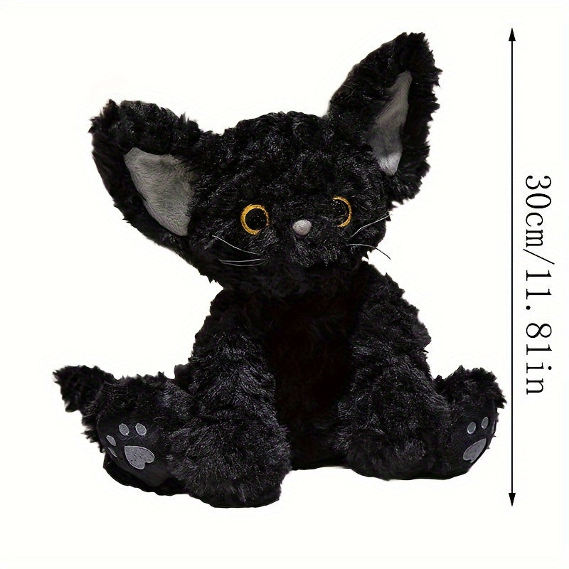 Midnight - Schwarzer gewichteter Katzenplüsch
