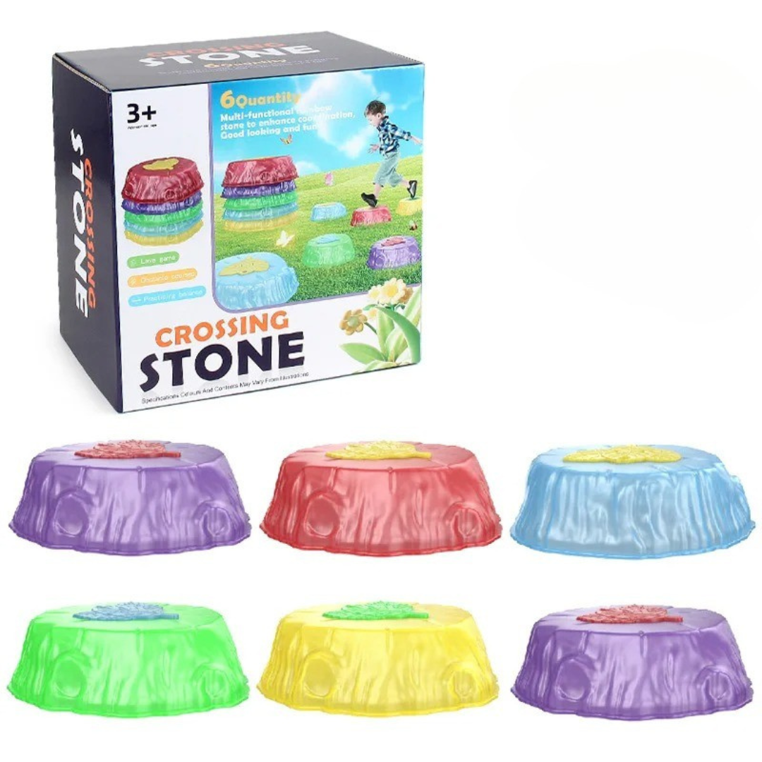 Crossing stones - springen & balancieren - leuchtende balance-steine