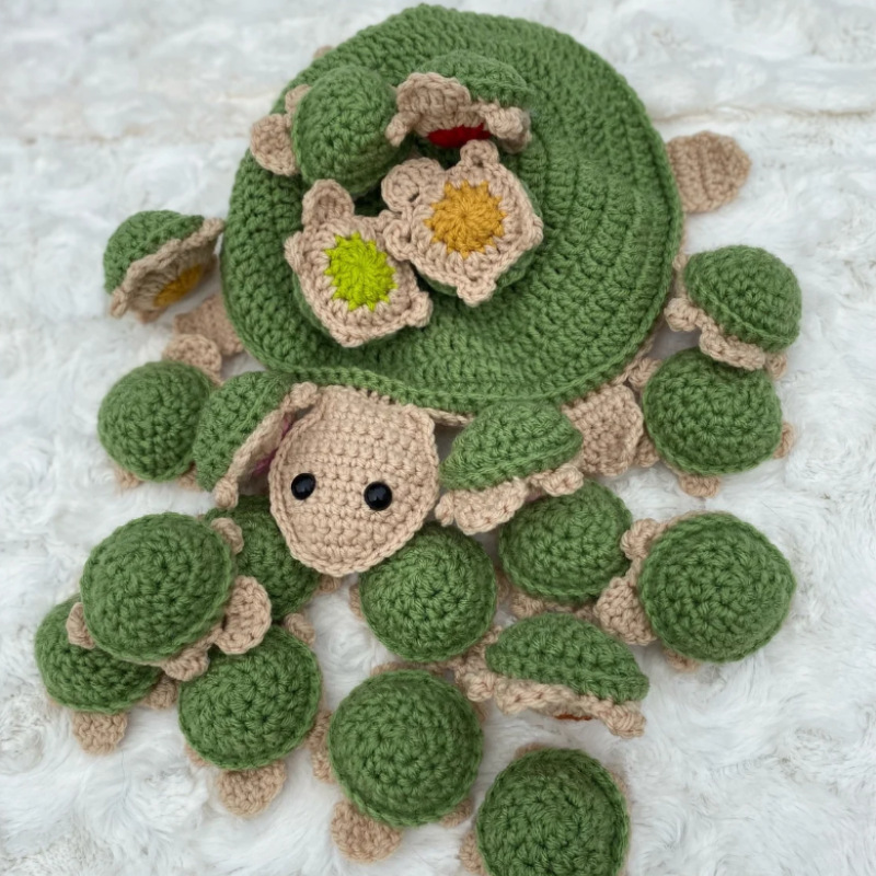 Turtle crochet memory game - gedächtnis trainieren - gehäkelte schildkröte
