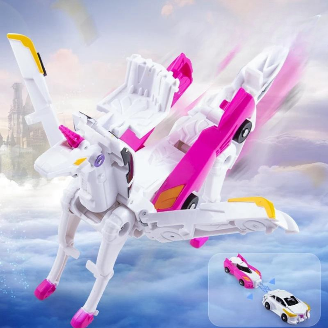 Magnetische einhorn verwandlungsautos