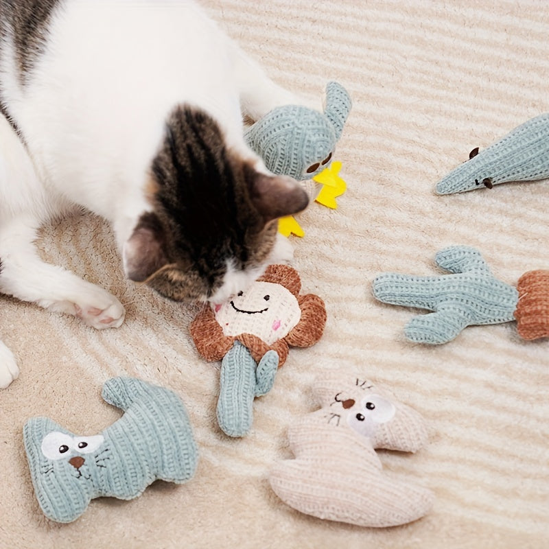 Handgestricktes Katzen-Kauspielzeug
