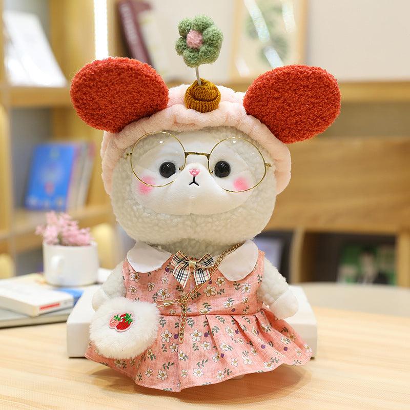 Cho Kawaii Baby Sheep In Various Cute Outfits Plush Toy F 30cm Stuffed Animals - Plushie Depot