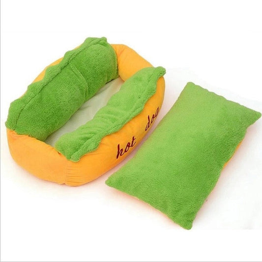 Hot Dog geformt Haustier Bett