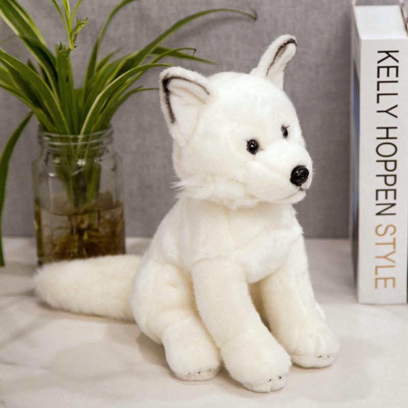 Weißer Fox-Terrier Plüschfreund