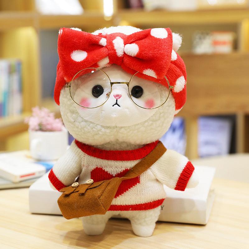 Cho Kawaii Baby Sheep In Various Cute Outfits Plush Toy D 30cm Stuffed Animals - Plushie Depot