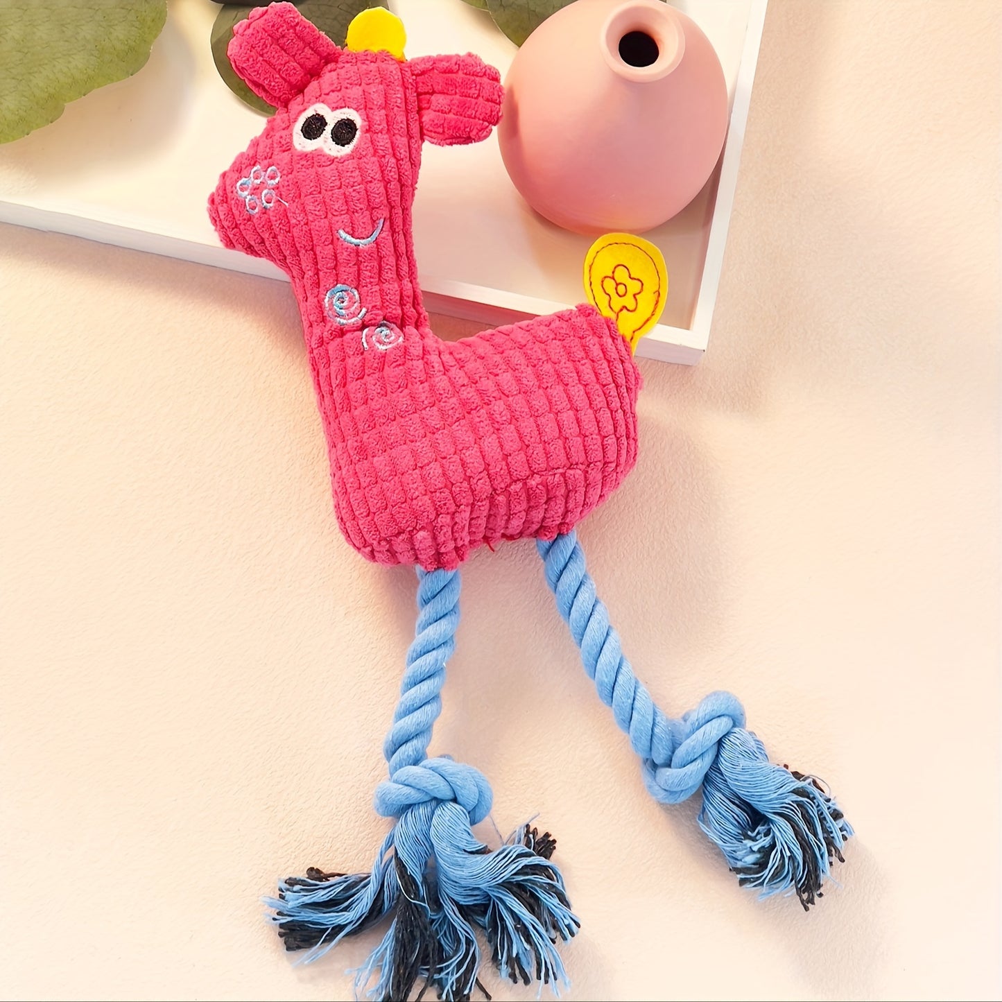 Flamingo Plüschspielzeug mit Seil