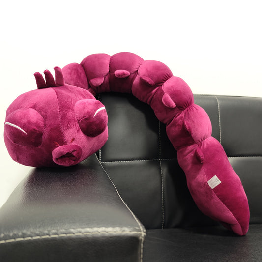 Wormy – Lila Raupen Plüschkissen