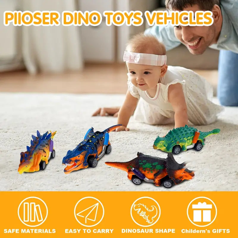 Dino Autos - 6er-Pack für 3-jährige Jungs