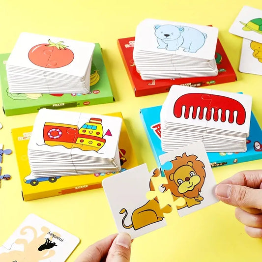32 Stück/Box Tier-Matching-Puzzle für Babys