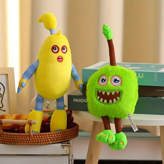 Neues Sing Monsterkonzert - Grüner Furcorn Plüschtier