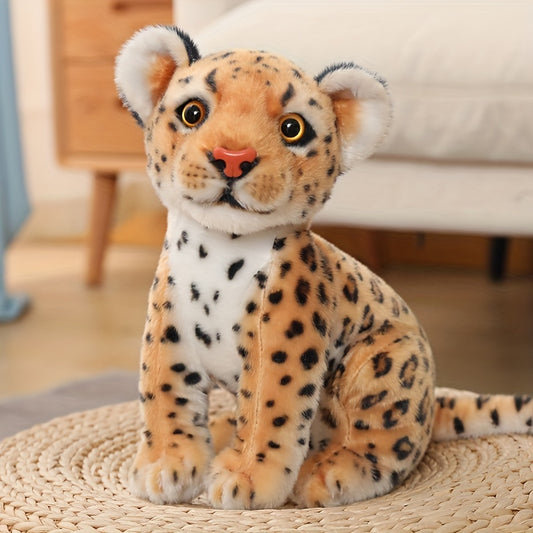 Schnee-Leoparden Plüschpuppe