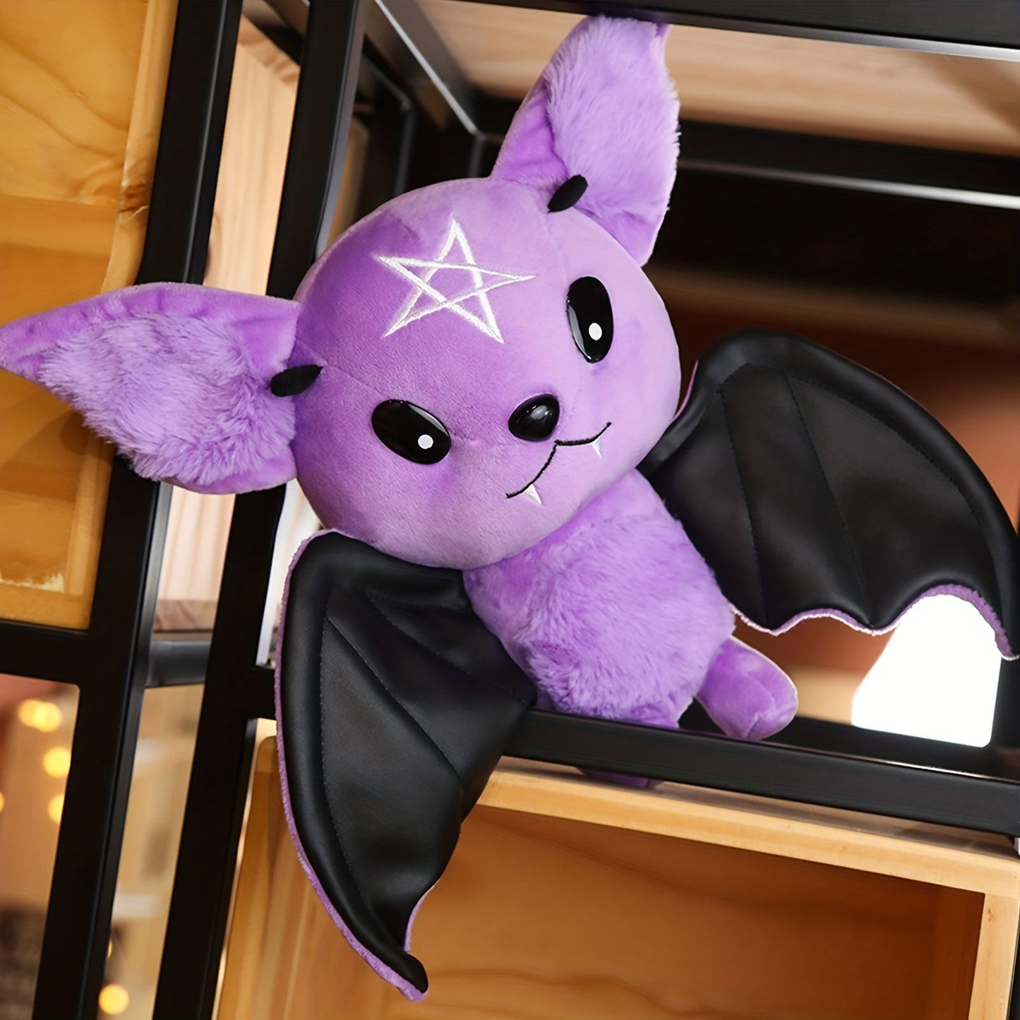 Süßes Schwarzes Fledermaus-Plüschtier – Dunkles Monster