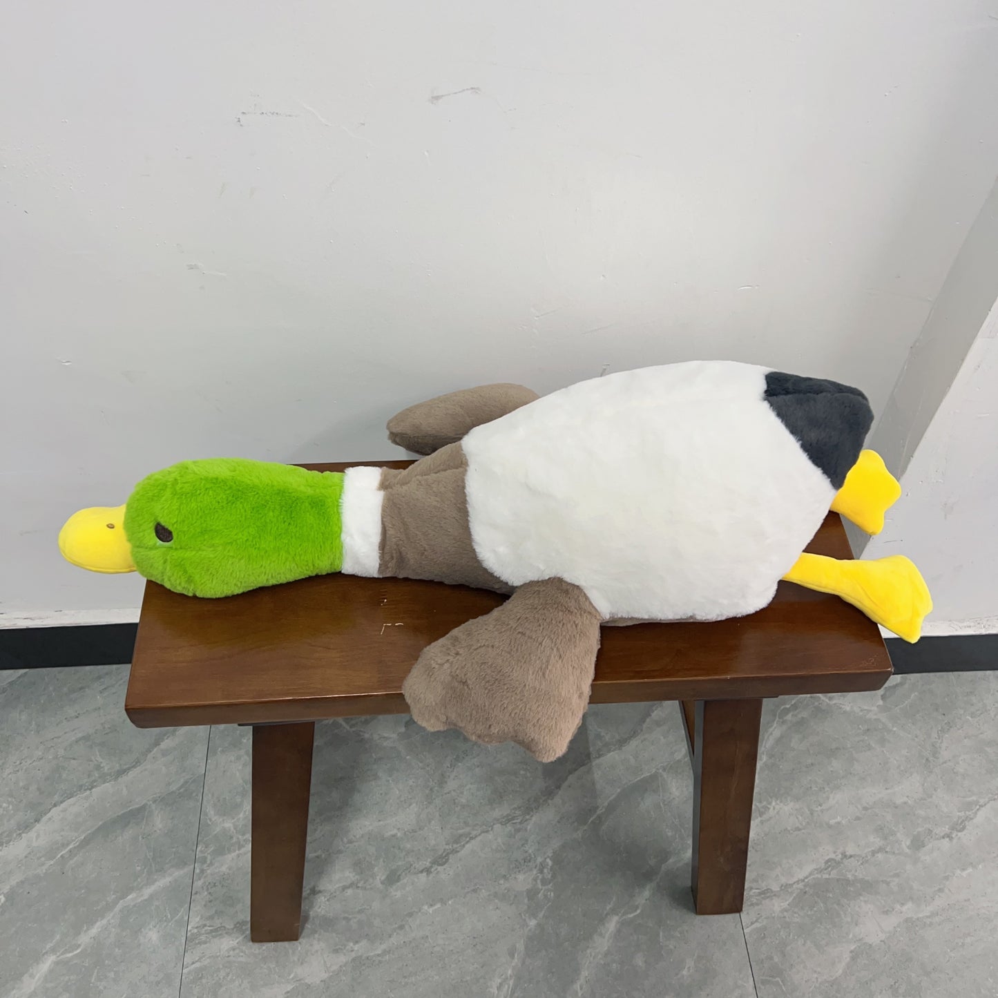 Super Süße Plüschente mit Grünem Kopf