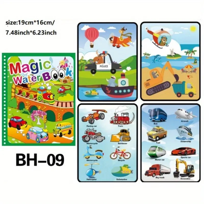 Kinder Zauber-Wasser-Malbuch