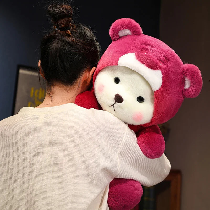 Berry Bear - Rosenroter Kawaii Bären Plüsch