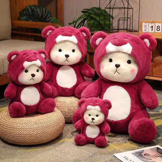 Berry Bear - Rosenroter Kawaii Bären Plüsch