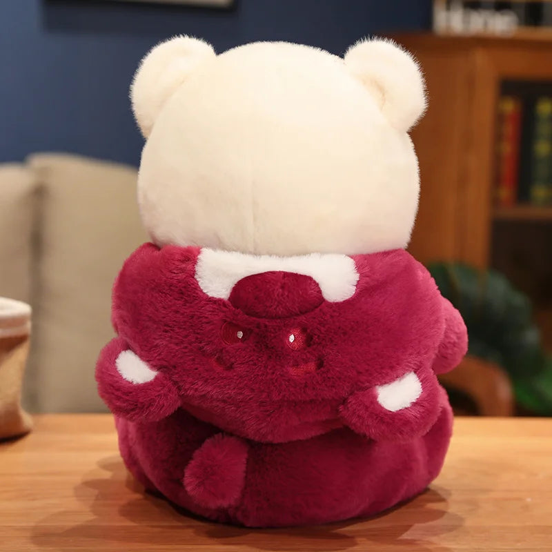 Berry Bear - Rosenroter Kawaii Bären Plüsch
